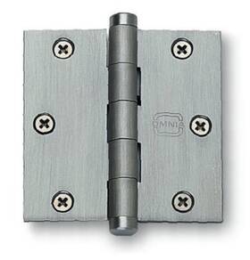 985.35btn Omnia 985/35btn.26d 3.5 Inch X Solid Brass Square Corner Plain - Chrome