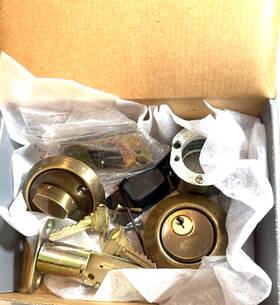 D0806a38.38.4 Omnia New D0806a38. 38.4 Sb Rose A Deadbolt Kit Thick Door Bronze Nos