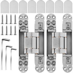 Onedaful Cuzofu 765147681191 7 Inch Door Hinges 2pcs -invisible For Doors 180 Degree Swing Conceal