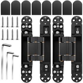 Home-hardware-hinge-black06 Onedaful Cuzofu 765147681207 6 Inch Hidden Door Hinges 2pcs Invisible For Doors 180 Degree Swing