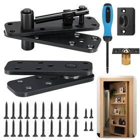Onedaful Cuzofu 768351626323 Stainless Steel Hidden Door Hinges Swing Pivot 360 Rotation Secret H
