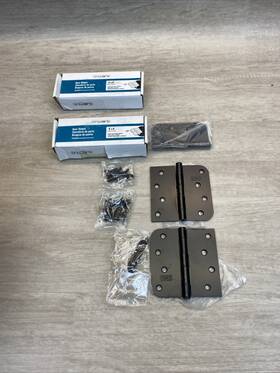 Onward 062703882246 Heavy Duty 4 Inch X Door Hinges 5/8 Radius And Square Corners - 2 Boxes Of 3