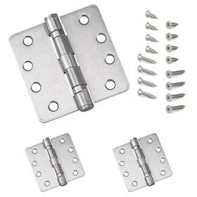 Onward 313056831864 4 Inch X Brushed Nickel Full Mortise Ball Bearing Butt Hinge With Removable