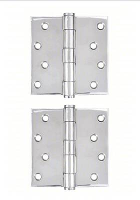 Onward 445052294237 4 In X Butt Hinge With Bright Chrome Finish Full Mortise Mounting Square Onward 445052294237 4 In X Butt Hinge With Bright Chrome Finish Full Mortise Mounting Square