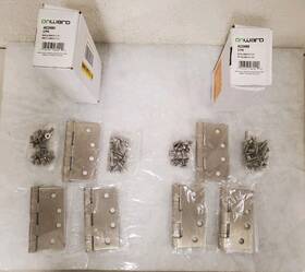 4822nbb Onward 2 3-packs 4 Inch X Brushed Nickel Full Mortise Ball Bearing Butt Hinge