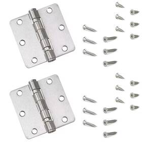 Onward 705353740312 3-1/2 Inch X Brushed Nickel Full Mortise Ball Bearing Butt Hinge With R