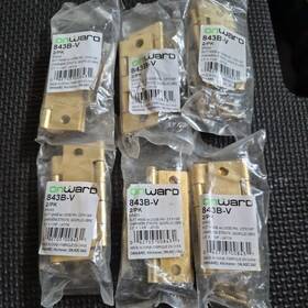 843b-v Onward 844b-v Brass Plated Butt Hinges 6 Packs Of 2