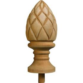3010w Osborne Wood Products 7 1/2 X 3 Willamsport Spiral Finial In Black Walnut