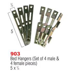 903hw Osborne Wood Products 5 X 5/8 3/16 Bed Hangers 8 Pcs. In Hardware