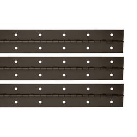 Outwater 840088763370 Plastics 2in X .40 72in Electro Black Plated Piano Hinge With Steel Pin 3