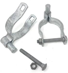 Ozark Fence 850062203174 Chain Link Gate Post Hinge - Heavy Duty Pressed Steel Includes Carriage Bolts