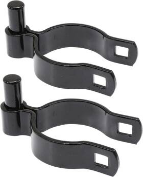 Ozark Fence 850062203266 - Chain Link Gate Post 2 Inch 7/8 Black Coated Steel