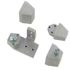 Pacific Doorware 43338-6590 Arch Vistawall Pivot Hinge Set 3/4-inch Offset Aluminum 125 Lbs Polished