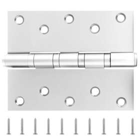 Pamopamo 614170447703 Stainless Steel Door Hinges 5 Inch X4 Heavy-duty Hardware Interior Bifold Doors M
