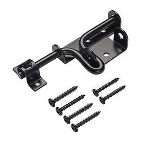 Paperaw 739240531394 Heavy Duty Sliding Gate Latch For Wooden Fences Shed Barn Doors Black 1 Pack