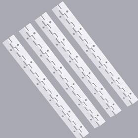 Paysky 756735990078 4 Pcs 12x1.2 Inch Heavy Duty Piano Hinge White Stainless Steel Continuous