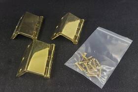 Scpb81 Pbb 3-1/2 Inch X Offset Swing Clear Door Hinge Bright Brass 3-pack