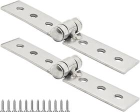 X0891 Pdetveo 2pcs 3 Inch Silver Folding Butt Hinges Six-hole Furniture Door And Window Hinge St