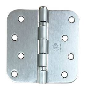 Penrod 644391830312 Door Hinges Satin Nickel Ball Bearing 4 Inch With 5/8 Radius 3 Pack