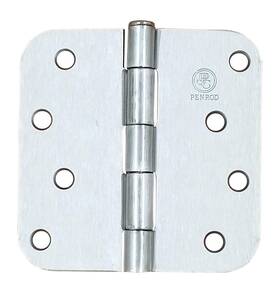 Penrod 644391830893 Door Hinges - Satin Nickel 4 Inch With 5/8 Radius 2 Pack