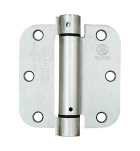 Penrod 644391831074 Spring Hinges For Doors 3.5 Inch With 5/8 Radius Satin Nickel 2 Pack