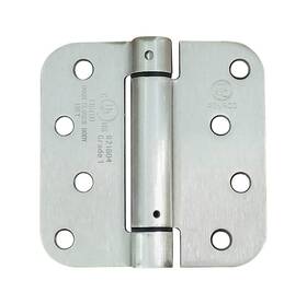 Penrod 644391831081 Spring Hinges For Doors 4 Inch With 5/8 Radius Satin Nickel 2 Pack