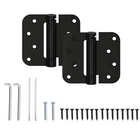 Performore 662921011390 2 Pack Of Matte Black Door Hinges - 4 Inch X Spring Loaded