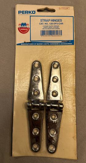 0120dp2chr Perko 6 Strap Hinges C/p Brass Pr