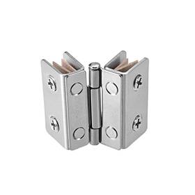 Peroup 617662831769 4 Pcs Stainless Steel Glass Hinge For 5-8mm Thickness Cabinet Door Clamp