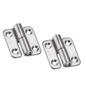 Peroup 672668689226 2pcs 37mm Long 33mm Open Width Lift Off Hinge Left Handed Mini
