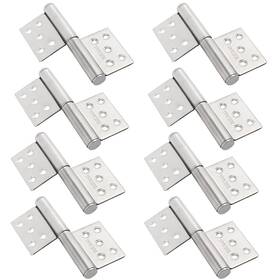 Pingeui 769773920228 8 Pack 5-1/5 Inch Stainless Steel Lift Off Hinges Detachable Door Flag Hinge