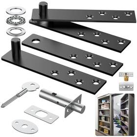 Dhp0034 Pisman Black Door Pivot Hinges Hidden Hinge Heavy Duty With Accessories For Wood Se