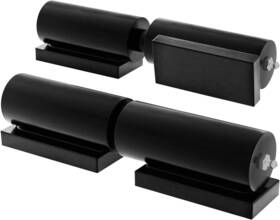 Pixplex 711181310214 Heavy Duty Gate Hinges 5 Inches - 2 Pack Black Iron Door Hinge Barrel Style 450