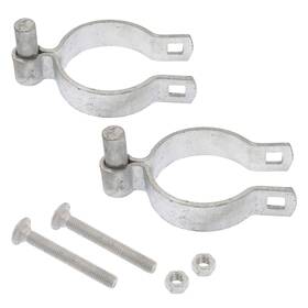 Plum Fittings 810061220169 Pressed Steel Chain Link Fence Post Hinge With Bolt 3 Inch 2 7/8 Od X 5/8 Heavy D
