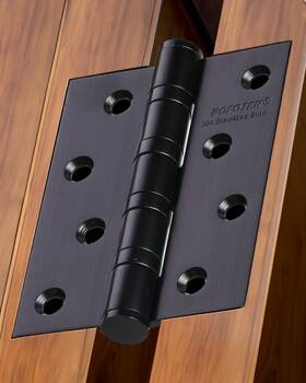 22-h-bxg Pofozer 12 Packs Of Matte Black Stainless Steel Hinges 4x3 High Load For Interior Do
