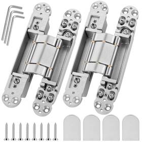 B0cb5xc72w Polar Tangro 2x 7 Inch Invisible Hinges For Doors Hidden Zinc Alloy 180 Open 3-way Adjust