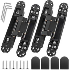 Polar Tangro B0cb5zgtdx Invisible Door Hinges 2 Pcs -7 Inch Black Hidden For Doors