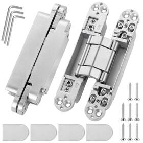 Tolho-6hidhing-2 Polar Tangro 6 Inch Invisible Door Hinges 2pcs - 3-way Adjustable 180 Swing 88lbs Zinc Alloy