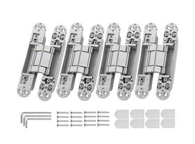 Tolho-6s-4 Polar Tangro Upgraded Invisible Door Hinges 4 Pcs -6 Inch Sliver Hidden For Doors