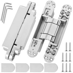 Tolho-7hidhing-2 Polar Tangro 7 Inch Invisible Door Hinges 2 Pack 3d Adjustable Hidden For D