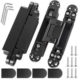 Tolho-7hidhing-b2 Polar Tangro 7 Inch Invisible Door Hinges 2 Pack 3d Adjustable Hidden For D