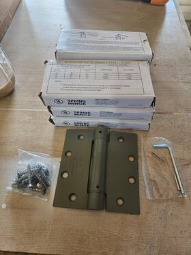 Prime 704780174707 Global Door Controls Steel Spring Hinges 4.5 Inch X Gray Finish 6 Pack