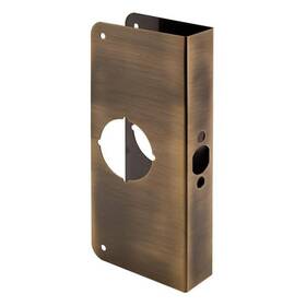 Prime-line 049793095688 1-3/8 X 9 Inch Brass Lock And Door Reinforcer 2-1/8 Single Bore 2-3/8