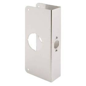 Prime-line 049793095886 1-3/4 X 9 Inch Thick Stainless Steel Lock Door Reinforcer 2-1/8 Single Bore
