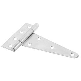 Prime-line 313112392377 Tee Hinge 5 Inch Hot Rolled Steel Satin Nickel Finish Heavy Duty 2-pack
