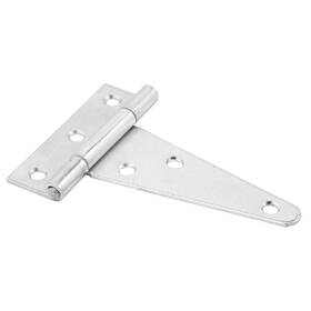 Prime-line 744759562159 Tee Hinge 4 Inch Hot Rolled Steel Satin Nickel Finish Heavy Duty 2-pack