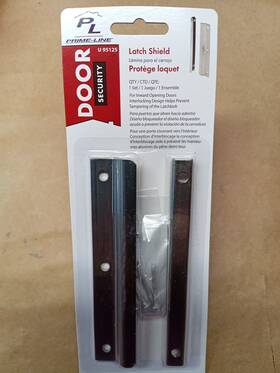 U95125 Prime Line Products U-9512 Prime-line Latch Shield Guard In-swing 6 Inch Height Satin Nickel 5pack