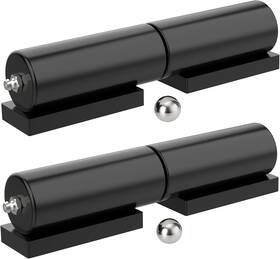 Pro Gate Supply 702443641290 Heavy Duty Hinges 5 Inches Weld On Install Black Iron Barrel Hinge 2-pack