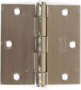 91013 Products Inc 705353827570 3.5 Inch X Square Corner Plain Bearing Mortise Hinge - Pair Satin