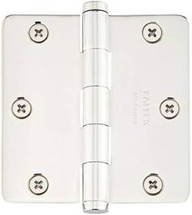 92023us14 Products Inc 92023 3.5 Inch X Plain Bearing 1/4 Radius Corners Mortise Hinge - Pair Polish
